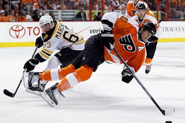 "Nobody said it would be an easy ride," Chris Pronger said. "It never is." (Yong Kim/Staff Photographer)