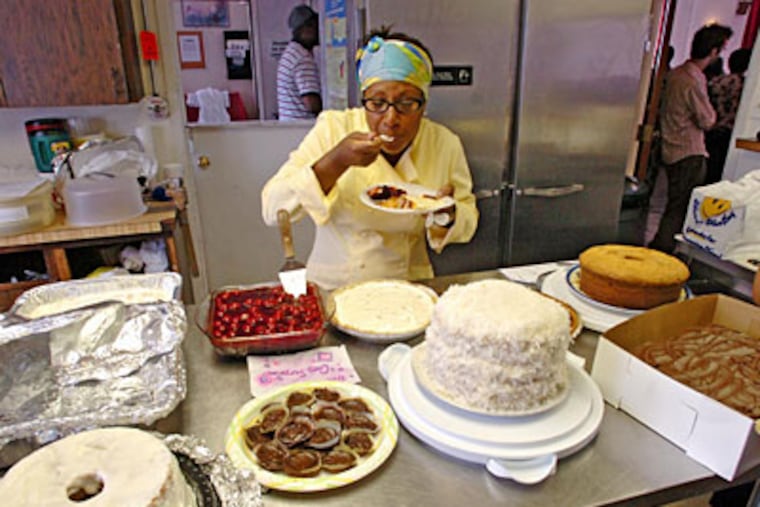 Sweet duty: Chef and cookbook author Delilah Winder judged the desserts. (CLEM MURRAY / Staff Photographer)