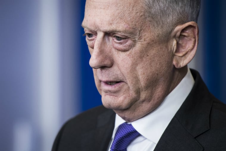 Defense Secretary Jim Mattis at the White House in February 2018.