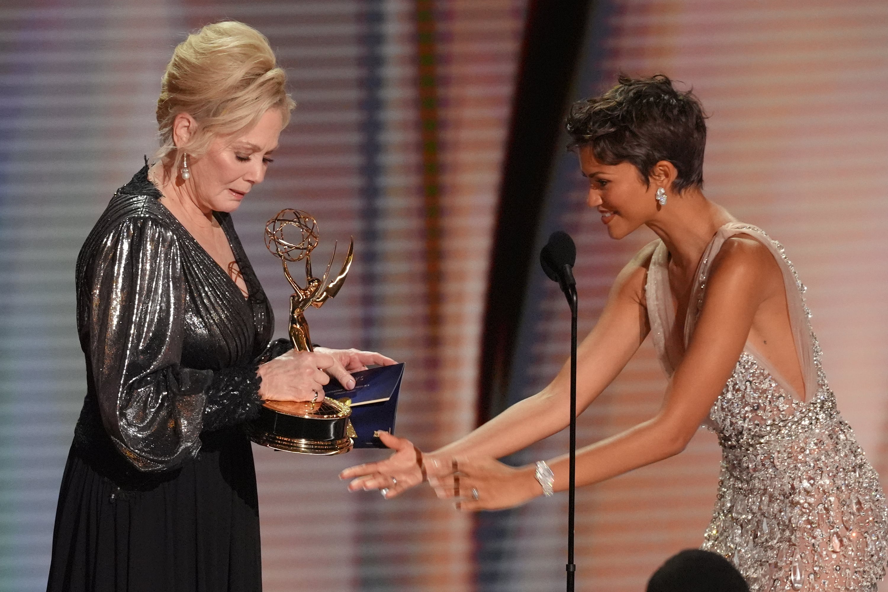 Jean Smart wins fifth Emmy for final season of 'Hacks' and Kate O'Flynn wins for 'Widow's Bay'