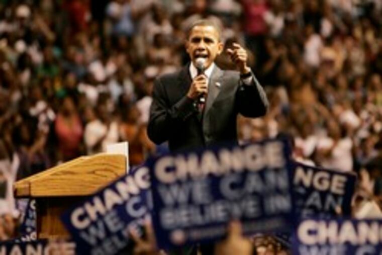 Barack Obama campaigning in Sunrise, Fla., on Friday. He's bolstering his support in states that could play key roles in November.