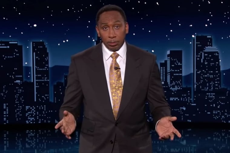 ESPN host Stephen A. Smith fills in as guest host of ABC's "Jimmy Kimmel Live!" on Monday, Aug. 23, 2021.