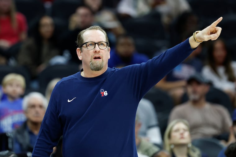 Sixers head coach Nick Nurse has been coaching a lineup mostly of G League-level players of late.