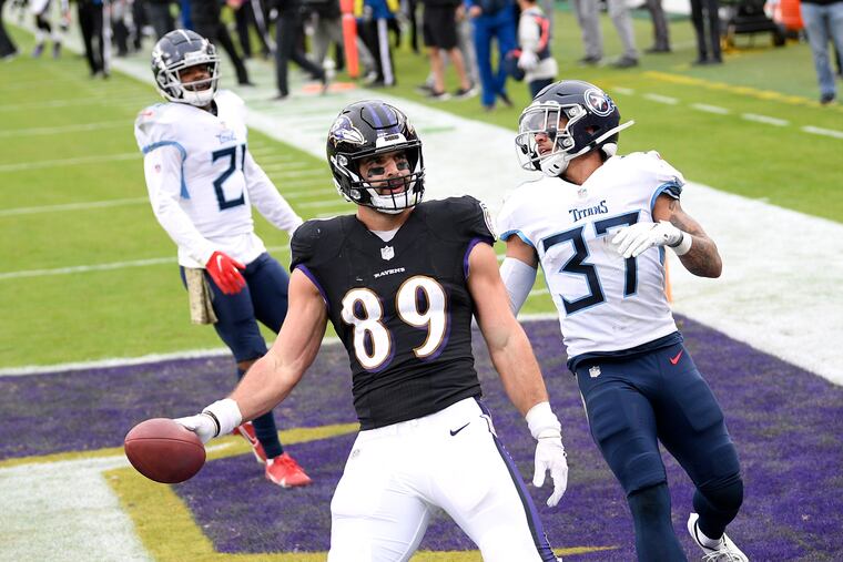 Baltimore tight end Mark Andrews was one of several starters placed on the reserve/COVID-19 list by the Ravens on Monday.