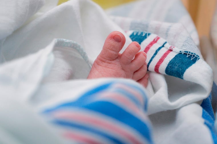 There's a good chance this little one is named Noah (boy) or Charlotte (girl), given recent naming trends.