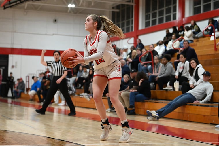 Archbishop Carroll sophomore Alexis Eberz gets ready to shoot in a game against Neumann Goretti.