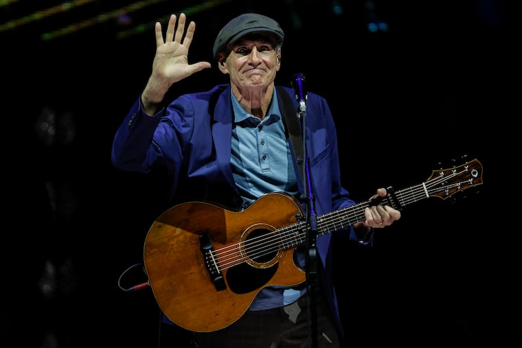 James Taylor performs at TD Pavilion at the Mann Friday, his 22nd concert at the venue. Taylor has performed at the Mann more than any other artist.
