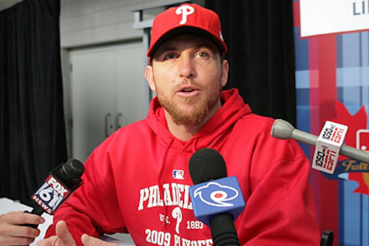 “You should never be satisfied with where you are in your personal quest,” Brad Lidge says. (Yong Kim/Staff Photographer)