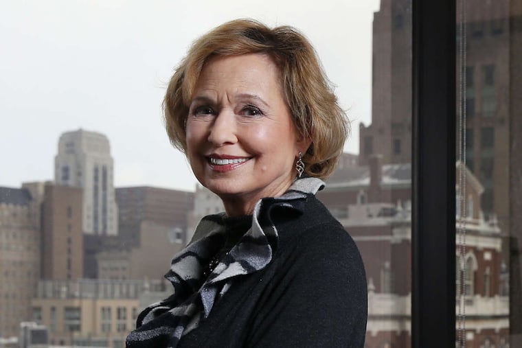 Visit Philadelphia President and CEO Meryl Levitz stands for a portrait in Duane Morris Plaza on Wednesday, Jan. 17, 2018. Levitz announced she will retire at the end of the year after helming the organization since it was created in 1996. TIM TAI / Staff Photographer