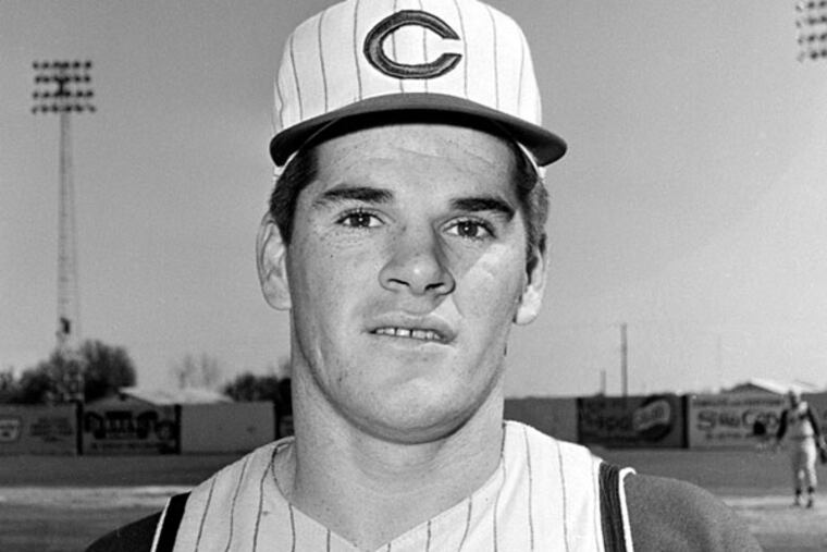 Pete Rose poses for a portrait. Baseball's all-time hits leader got his start on climbing up the list 50 years ago this week, when he made his big-league debut for the Reds in Cincinnati on April 8, 1963. (AP Photo/File)