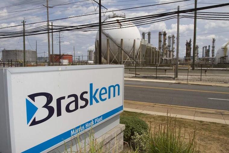 The Braskem petrochemical plant in Marcus Hook