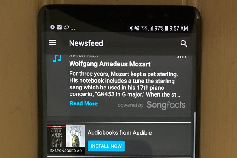 Available on most smartphones (except Apples), the free NextRadio app and on-board FM chip lets users tune stations by type or favorite menus, to garner artist tidbits, order music and Audible book downloads, and receive emergency alerts.