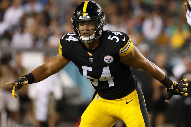 Pittsburgh Steelers L.J. Fort during an NFL preseason football game against Philadelphia Eagles Thursday, Aug. 9, 2018 in Philadelphia. (Winslow Townson/AP Images for Panini)