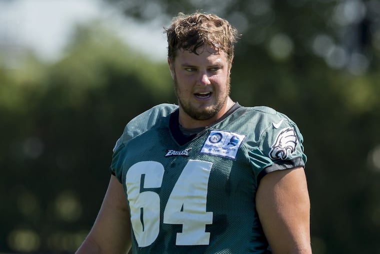 Eagles offensive lineman Matt Tobin.