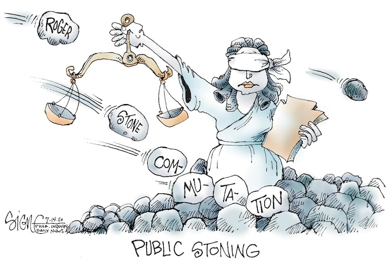 Pardoning Roger Stone.