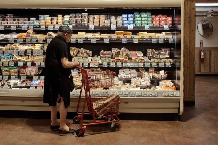 A man shops at a supermarket last month in New York.