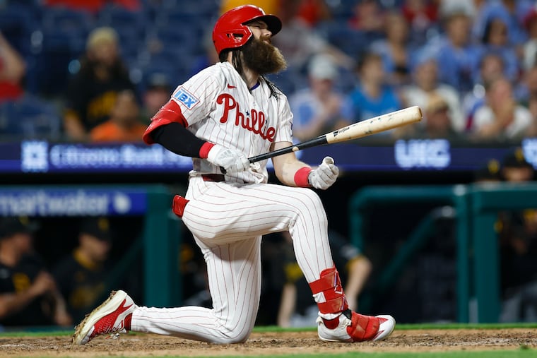 The Phillies' Brandon Marsh has a .163 batting average and .483 OPS in July.