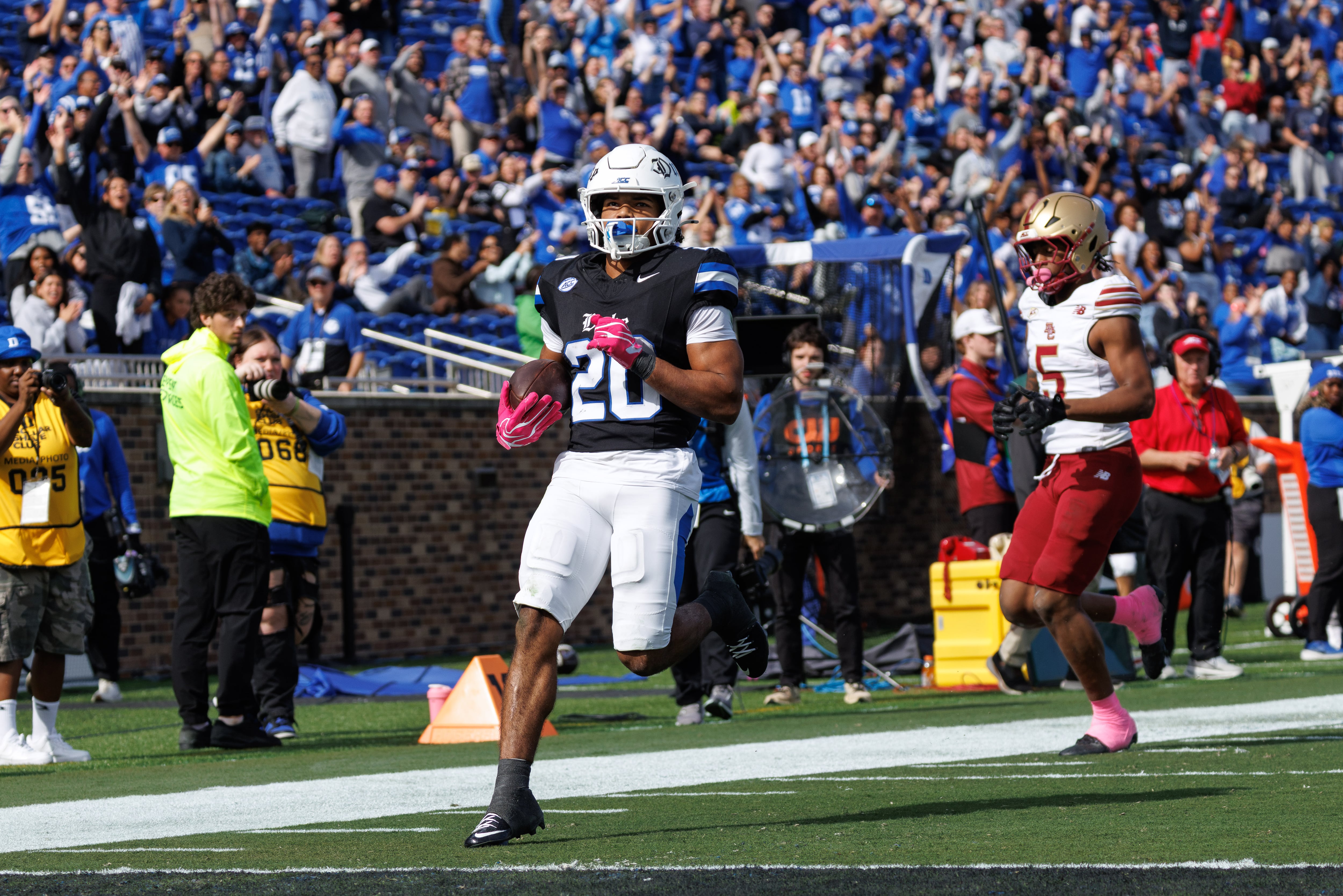 Sheppard runs for five touchdowns and Duke races past Boston College 47-2