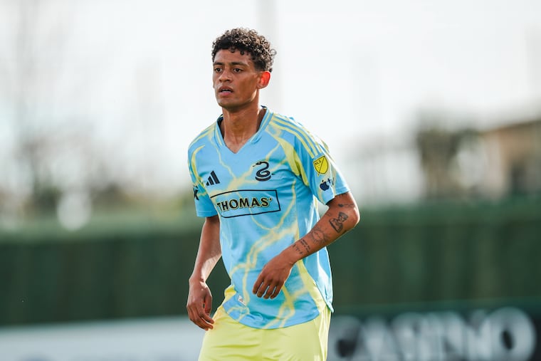 Japhet Sery Larsen played the first half of the Union's first preseason scrimmage of the year Tuesday against Czech club Sigma Olomouc.