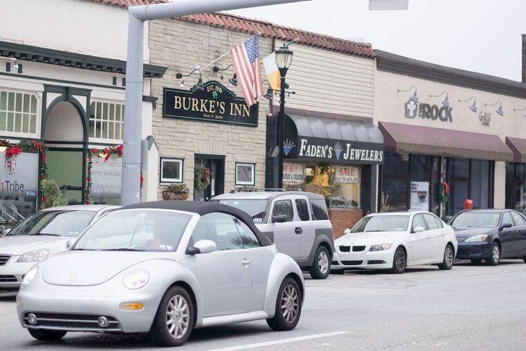 The Oakmont business district, one of nine in Haverford Township that volunteers and government are reinvigorating.