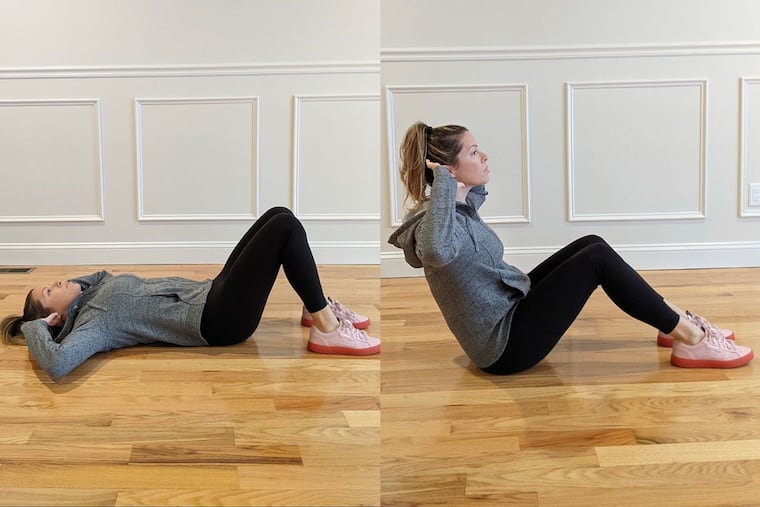 Do five sit-ups every time someone says the word "present."