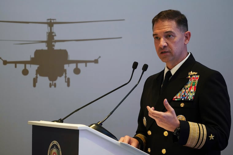 Adm. Bradley Cooper, the head of U.S. Central Command, supports deliberations about potentially moving U.S. troops west from the Persian Gulf, officials say.