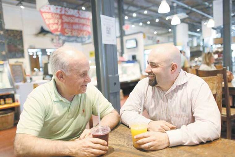 Larry Bosley (left) and his son Geoff are the founders of The Market at Liberty Place in Kennett Square.( MICHAEL S. WIRTZ / Staff Photographer )