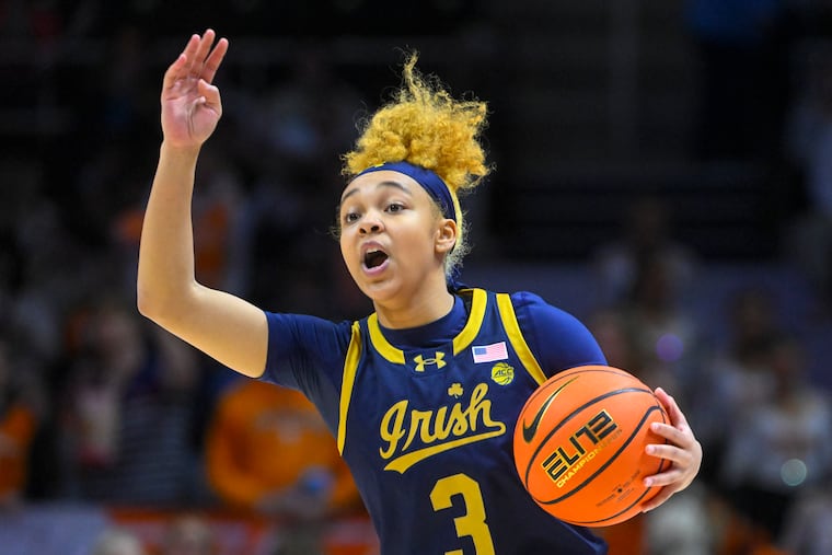 Notre Dame star freshman guard Hannah Hidalgo is a South Jersey native and Paul VI grad.