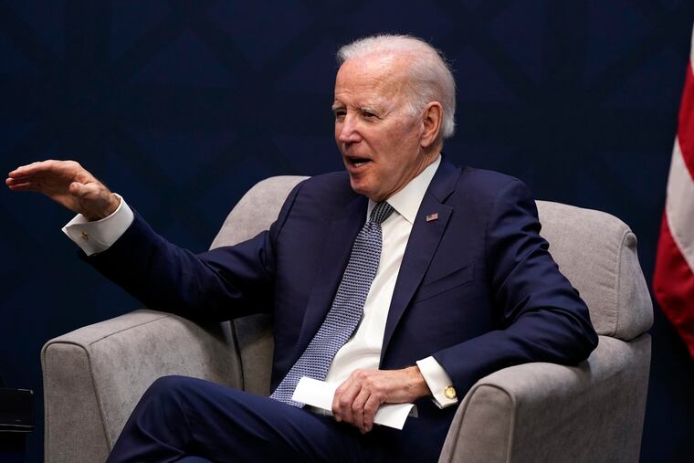 President Joe Biden meets Australian Prime Minister Anthony Albanese at Naval Base Point Loma on Monday in San Diego.