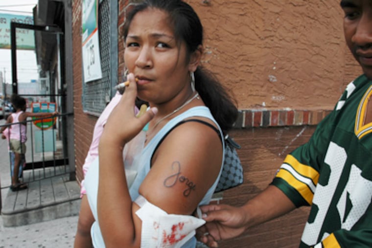 "New Tattoo Jorge " by Zoe Strauss at Philadelphia Museum of Art.