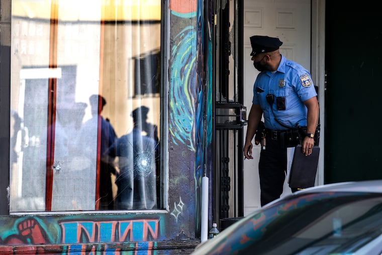 Prosecutors say one of the guns Tamir Hartsock purchased was linked to a shooting at 5104 Germantown Avenue, where five people were shot outside a barber shop on Aug. 19, 2021. A 28-year-old man was killed.