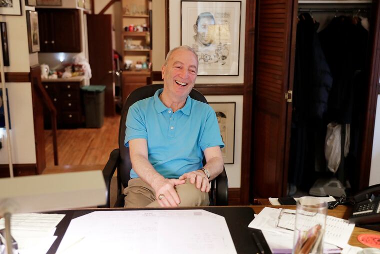 Philadelphia boxing promoter Russell Peltz, who celebrated 50 years in the business on Sept. 30., sits in his Philadelphia office.