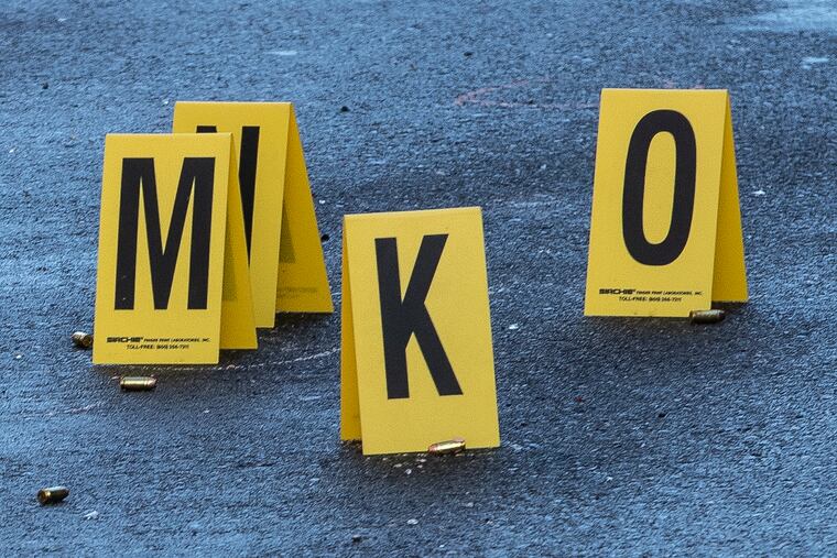 File photo of a shooting scene in Philadelphia. Two fatal shootings overnight in Southwest Philadelphia and Camden had authorities Sunday searching for the killers.