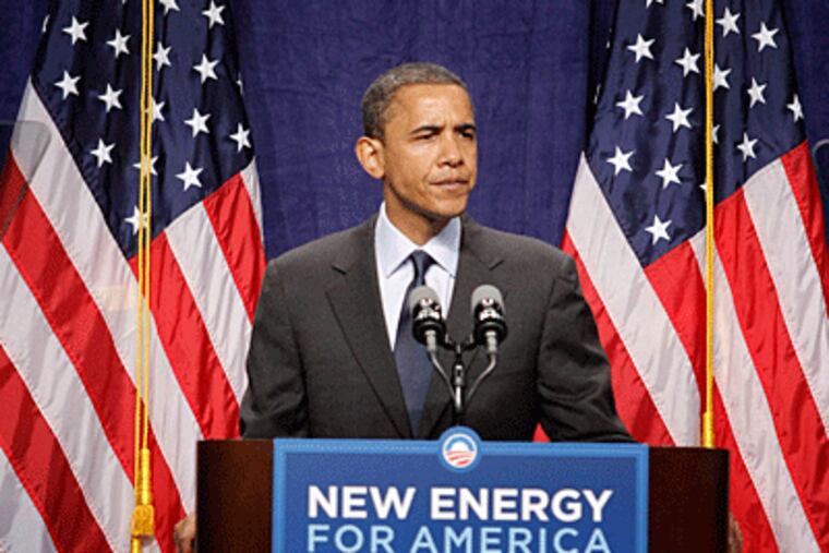 Presumptive Democratic presidential nominee Sen. Barack Obama (D-IL) speaks at a campaign rally in Lansing, Mich., earlier this month. (Photo by Bill Pugliano / Getty Images)