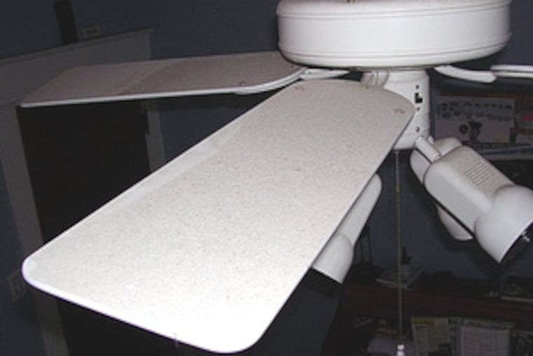 A buildup of dust on the blades can affect the performance of the fan.