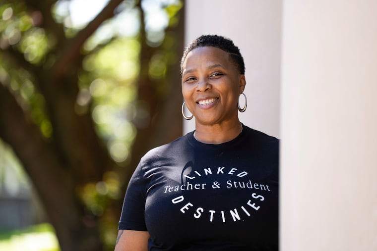 "I’m very clear about their destinies and my destiny being linked," Njemele Tamala Anderson, an English teacher at Science Leadership Academy at Beeber, said of her students. "What I give to them today, that’s what is going to continue to help them as they grow, whether they’re dropping the fries or planning the surgery.”