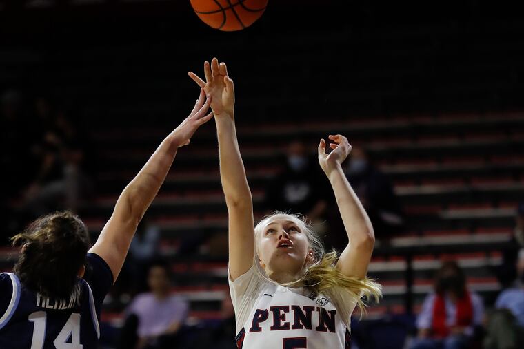 Penn guard Stina Almqvist scored 20 points in Penn's win over Chapman on Wednesday.