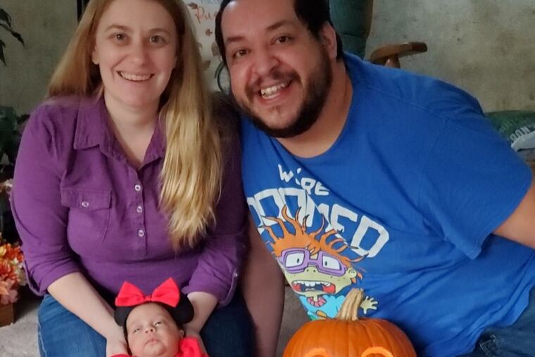 Colleen and Joel with daughter Raegan, named for the King Lear character (with a spelling change)