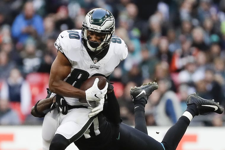 Jordan Matthews was the Eagles' leading receiver on Sunday, mostly because of big plays.