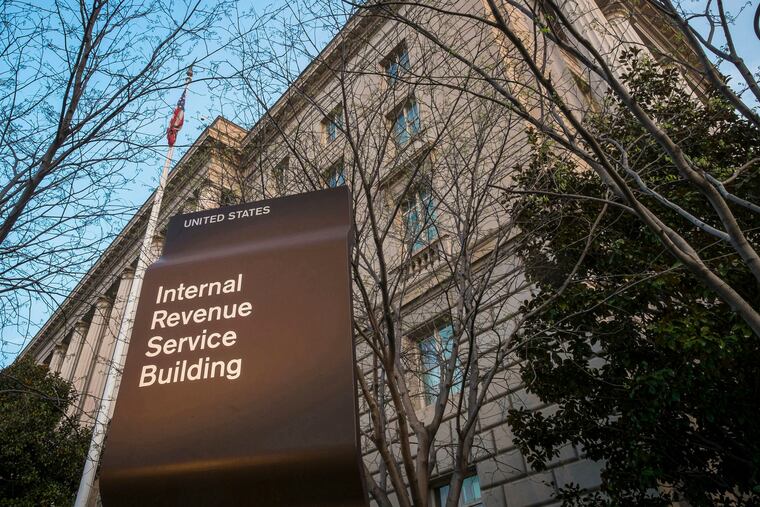 This file photo shows the Internal Revenue Service (IRS) headquarters building in Washington.