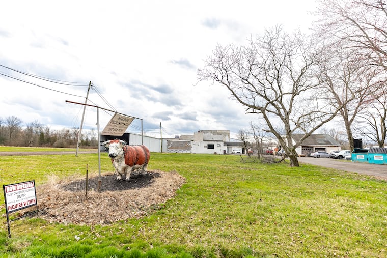 The outside of the Kingdom Provisions slaughterhouse in Pipersville, Pa., on March 15.