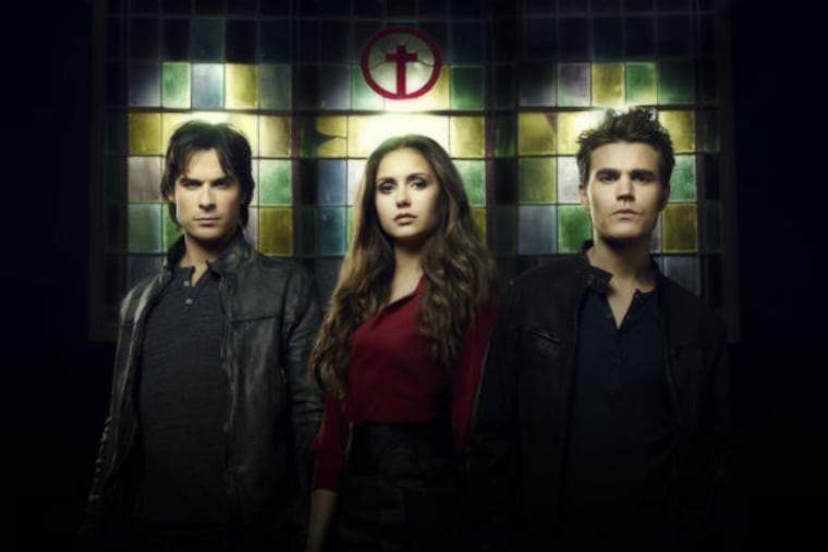 Ian Somerhadler, Nina Dobrev and Paul Wesley of "The Vampire Diaries"