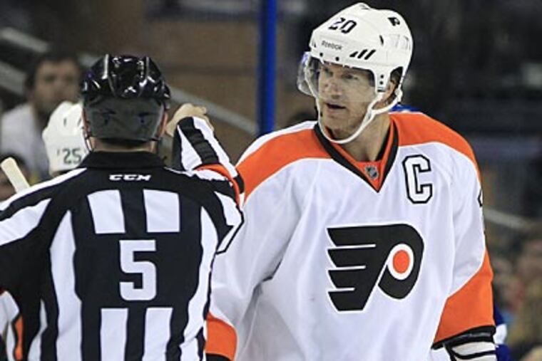 With Chris Pronger, the Flyers were 8-3-2. Without him, they are 22-13-5. (Chris O'Meara/AP file photo)