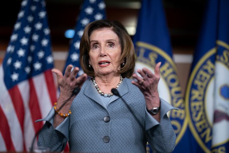 Speaker of the House Nancy Pelosi, D-Calif., speaks during a news conference on Capitol Hill in Washington, Thursday, Feb. 27, 2020. Democrats are increasingly anxious about Bernie Sanders and the damage they feel the party's presidential front-runner could do to their prospects of retaining House control.