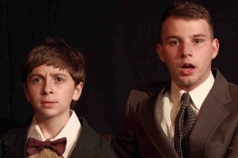 Gavin Becker (left) and Jordan B. Mottram play the brothers living with their steely, unloving grandmother while their widower father travels for a living.
