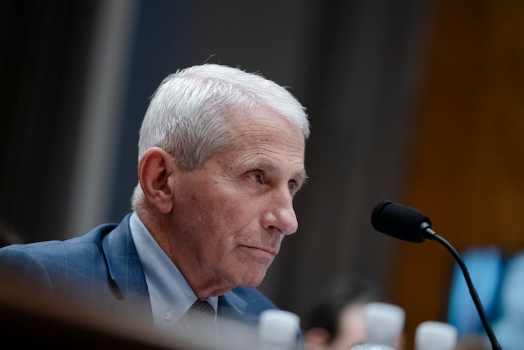 Anthony S. Fauci, former director of the National Institute of Allergy and Infectious Diseases, appears at a congressional hearing on Wednesday, when he invoked his Fifth Amendment right over 100 times.