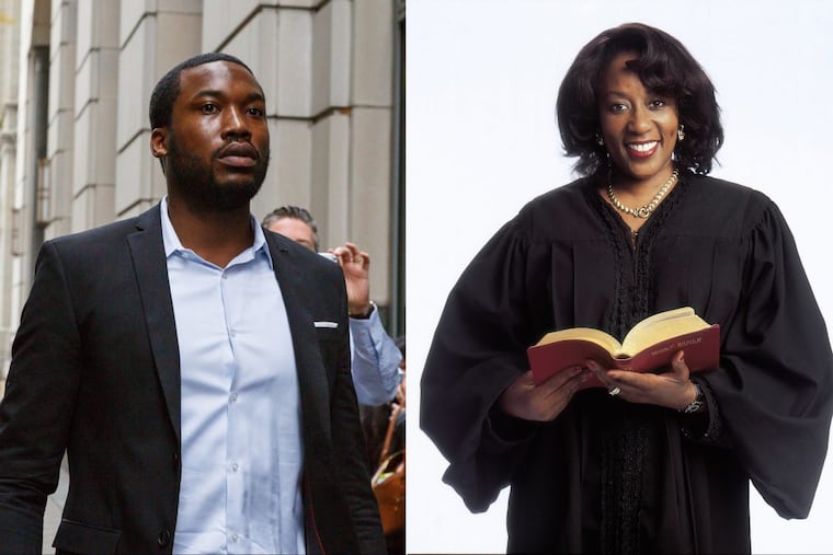 Meek Mill (left), Judge Genece E. Brinkley (right)