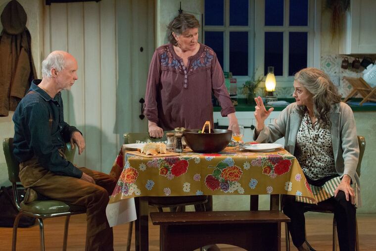 "The Children" at People's Light with (from left) Graham Smith, Marcia Saunders, and Janis Dardaris.