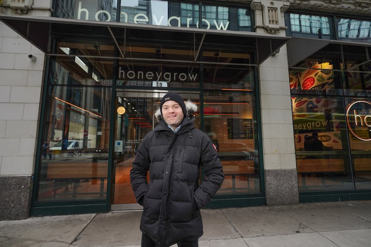 Justin Rosenberg, Honeygrow CEO, shown here at the 11th Street location in Philadelphia in 2024.