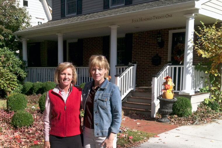 Theresa Welsh, left, standing outside her haddonfield home, prepares to take a walk one week after donating her left kidney. She donated her kidney to a stranger, to start a kidney chain. (Mike Vitez/Staff)